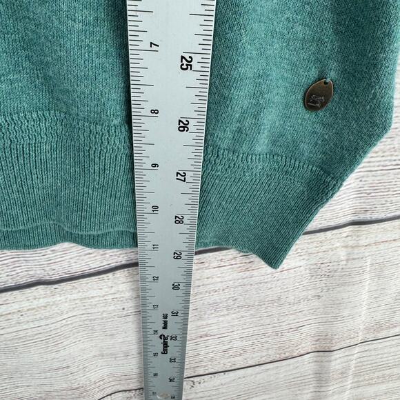 Scotch & Soda Sea You V-Neck Sweater Mens Large Sea Green Lightweight - Picture 8 of 8